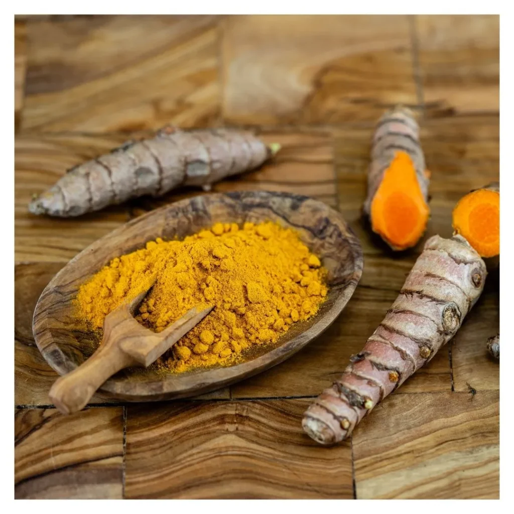 turmeric powder and turmeric root