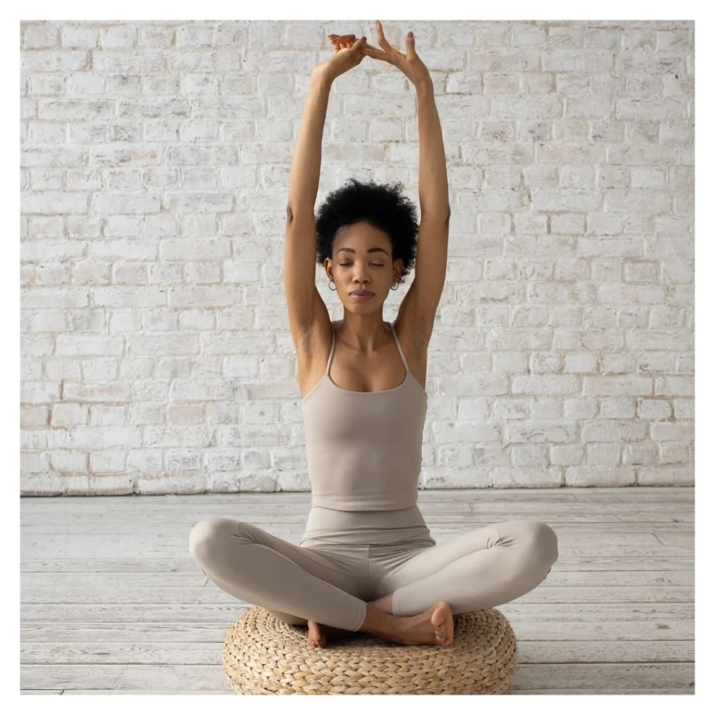 woman doing yoga